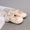 Zapatos para Niñas 2026 Nuevos Zapatos de Cuero para Niños Rosados Pequeños Tacones Altos Dulce Moda Zapatos Bajos Hermosos Zapatos de Princesa Zapatos Individuales