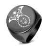 Europa y Estados Unidos transfronterizo nuevo anillo retro 22MM láser águila lobo punk personalidad todo partido anillo de acero inoxidable