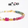 Pulsera de Plata 925 con Perlas de Agua Dulce Naturales para Mujer Pulsera Pixiu de Turmalina Fresca y Dulce Joyería para Mujer