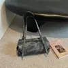 Bolso de hombro bajo tipo almohada, retro-trendy, de nicho, estilo coreano, para el día a día, a la moda, simple, fresco, dulce, elegante, con retazos