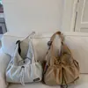 Nova bolsa de ombro feminina, versátil, estilo casual e esportivo, grande capacidade, bolsa de ombro com cordão estilo europeu e americano, adequada para vendas transfronteiriças