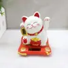 2018 Gato da Sorte Solar Boneca Enfeites de Carro Desenho Animado Acenando Gato de Bênção Decoração de Carro Primeira Geração de Cabelo