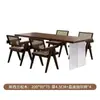 Escritorio colgante acrílico de madera maciza antigua Mesa de comedor de doble uso Madera de fresno Sala de estar Mesa larga Mesa de tablero grande