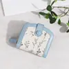Monedero Personalizado con Diseño Floral de PU, Estilo Fresco y Dulce, Portatarjetas Integrado, Estilo de Cierre Corto para Estudiantes, Versión para Mujeres