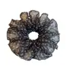 Goma para el pelo de malla floral estilo pastoral para mujer, accesorio para el pelo estilo perezoso para moños grandes