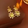 Juego Vintage de Circonita Ovalada de Segunda Mano, Joyería Retro de Palacio Elegante y Exquisita, Lujo Accesible y Joyería de Alta Gama