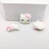 Gatito de dibujos animados Accesorios de Resina Mediano Lindo Pajarita Gato KT DIY para Niños Carcasa de Teléfono Caja de Almacenamiento Material para Accesorios para el Cabello