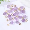 Acessórios de Pingente Pequeno de Cristal Rosa Ametista Natural, Materiais de Joias de Cristal de Luxo Leve, Acessórios de Pulseira de Flor Atacado
