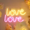 Luz de Neón LED Forma de Corazón Lámpara Fiesta Creativa Cumpleaños Decoración Festiva Día de San Valentín Decoración de Dormitorio Luz de Neón