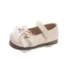 Zapatos de Cuero Plegados Estilo Francés para Niñas 2026 Otoño Nuevos Zapatos de Princesa Suela Suave Estilo Coreano Mocasines de Corte Bajo