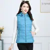 Chaleco de Algodón para Mujer Otoño e Invierno Estilo Nuevo Chaleco Corto Moda Estilo Coreano Chaleco Ligero Chaleco con Capucha de Algodón Chaqueta de Algodón