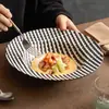 Prato de Cerâmica para Sopa com Emblema do Fabricante Prato Chapéu de Palha Prato para Legumes Prato para Salada de Frutas Louça de Hotel Prato para Comida Ocidental Prato para Massas