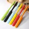 Tamanho pequeno espátula longa de silicone farinha espátula pequena integrada geleia espátula pequena copo de comida complementar infantil parede espátula longa