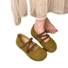 Sapatos Mary Jane de balé vintage estilo francês para mulheres, novos sapatos de noite estilo fada de outono com tiras cruzadas