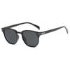 Nuevas gafas de sol retro estilo Hong Kong, gafas de sol de moda de alta gama personalizadas, gafas de sol a prueba de rayos UV, forma cóncava para hombre
