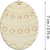 Huevo de madera para decoración de fiesta de Pascua 2023, para niños, pintado a mano, piezas de madera pintadas a mano para bebés.