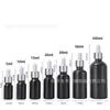 Botella de Aceite Esencial Negra a Prueba de Luz 10ml 30ml Botella Dispensadora de Aceite Esencial con Tapa Gotero, Botella de Vidrio para Aceite Esencial, Botella Vacía, Gama Alta