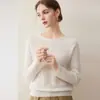 Nova Camada Interna de Caxemira Solta Borda Enrolada Redonda Gola Redonda Camada Base Suéter Feminino Outono Inverno Engrossado Quente Pulôver Lã Versátil