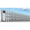 Acero Inoxidable Telescópico Sin Riel Puerta Construcción Escolar Sitio de Obra Área de Fábrica Entrada Automática Inteligente Aleación de Aluminio Puerta Eléctrica