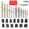 Juego de 26 Piezas de Extractores de Tornillos y Tuercas, Extractores de Tornillos Dañados, Herramientas de Extracción de Pernos de Hexágono para Tornillos Rotos
