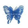 Nuevas decoraciones de Navidad: Mariposa de lentejuelas doradas de doble capa para árbol de Navidad, corona de Navidad, artículos decorativos para bodas y cajas de regalo