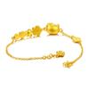 Pulsera de Gato de Dibujos Animados Linda Estilo Coreano Chapado en Cobre Joyería de Oro Duro 3D Pulsera de Moneda Europea Chapada en Oro Estilo Coreano para Mujer