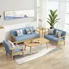 Sofá Minimalista Sala de Apartamento Pequeño Estilo Simple Japonés Madera Maciza Tronco Balcón Silla para Dos Personas Famoso de Internet Mini