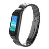Adecuado para correa de Xiaomi Mi Band 56, Pulsera de Acero Inoxidable Sólido de Tres Eslabones con Estructura de Hebilla a Presión y Caja Metálica, Directo del Fabricante