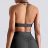 No retornable, No intercambiable, Sujetador Deportivo sin Costuras de Cuello Halter para Mujer, Top Deportivo de Secado Rápido para Yoga, Hermoso Espalda Deportiva, Ropa de Fitness