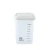 Latas Selladas de Gran Capacidad Caja de Almacenamiento Doméstica para Granos Recipiente Transparente a Prueba de Humedad para Conservación de Alimentos Secos de Cocina con Báscula