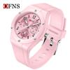 Oufani Temu Reloj de Cuarzo Más Vendido Se Puede Usar con Báscula de Uñas Reloj Impermeable Luminoso Simple Reloj para Estudiantes