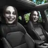 Funda de reposacabezas de coche de terror y divertida, funda de asiento a prueba de polvo, almohada de coche y funda de almohada para el cuello altamente transpirables
