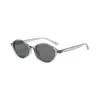 Gafas de Sol de Moda Estilo Influencer para Hombres y Mujeres, Esenciales de Aspecto Natural, Montura Ovalada Retro, Gafas de Sol Versátiles para Uso Diario con Protección UV