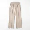 Pantalones casuales de pierna recta para hombre de primavera y otoño con caída, color liso, cintura elástica, disponibles en stock para venta al por mayor, personalizables, directo de fábrica