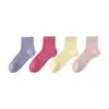 Calcetines Deportivos Estudiantiles para Niñas, 100% Algodón, Malla Fina, Transpirables, Sin Costuras, Clase A, Antibacterianos, Absorbentes de Sudor, Calcetines para Niños al por Mayor