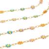 Accesorios de cadena coloridos con doble cara de esmalte al aceite, cadena de margarita fresca transfronteriza, oro de retención de color 14k, material para collar hecho a mano DIY