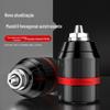 Mandril autotravante hexagonal de metal com catraca para broca 13mm mandril hexagonal para broca Mandril hexagonal universal universal plug-in