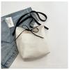 Bolsa de Tote Elegante con Lazo Estilo Coreano para Mujer 2026 Nueva Bolsa de Lona de Gran Capacidad a la Moda Bolsa de Hombro Cruzada para Viajes