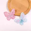 Directo de fábrica 5 cm capa única Mariposa Mágica accesorios tela pegatinas accesorios para el cabello diy material hecho a mano bordado mariposa
