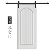 Puerta de granero Jianai, puerta sin pintar, puerta fantasma, puerta corredera, puerta de riel colgante, puerta corredera de madera WPC, exportación de fábrica al por mayor