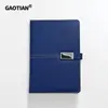 Caderno de Couro Sintético com Fivela de Metal Caderno de Atas de Reunião Personalizado Feito Sob Medida High-End Caderno de Trechos para Sala de Aula de Estudante