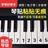 Pegatina de número de nota órgano electrónico teclado de 37 teclas pegatina de teclado pegatina de sonido de piano espectro simple de 88 teclas pegatina de tecla de piano pegatina de 61 teclas