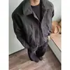 Chaqueta de doble capa estilo americano casual de negocios para primavera y otoño, para jóvenes hombres y mujeres, ropa de trabajo para exteriores, top lavado para hombres