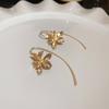 Aretes de Perlas Cola de Pez Súper Hada de Corea del Sur Moda Retro Aretes de Botón de Alta Gama Nicho Combinables Elegantes Pendientes Elegantes Venta al por Mayor Mujer