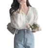 En Stock, Añade un Poco de Dulzura Camisa con Borde de Tencel