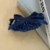 Saia Curta de Temperamento Suave Estilo Coreano Presilha de Banana com Laço Sensação de Alto Padrão Rabo de Cavalo Alto Presilha Vertical Acessório de Cabelo Feminino