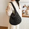 Bolso Cruzado Casual de Gran Capacidad para Mujer 2025 Invierno Nueva Moda Algodón para Viajes Cotidianos Bolso de Hombro Retro de Nicho