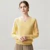 Nueva capa base de punto de cachemira para otoño e invierno, moderna, suave, cómoda, lisa, simple, de manga larga, cálida y elegante para mujer