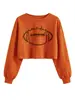Tienda independiente de Lista de deseos de Amazon: sudadera crop top de estilo rugby a la moda y versátil para el día del partido de mujer, nuevo diseño para exportación