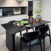 Mesa de Jantar Moderna Simples Mesa de Jantar de Ardósia Preta e Combinação de Cadeiras para Casa Apartamento Pequeno Luxo Leve Mesa de Jantar Retangular Italiana